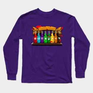 Zombie Perks Top Shelf Zombies Beware on Purple Long Sleeve T-Shirt